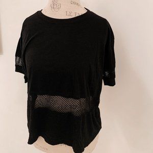 VINTAGE RARE BRANDY MELVILLE BLACK MESH TEE